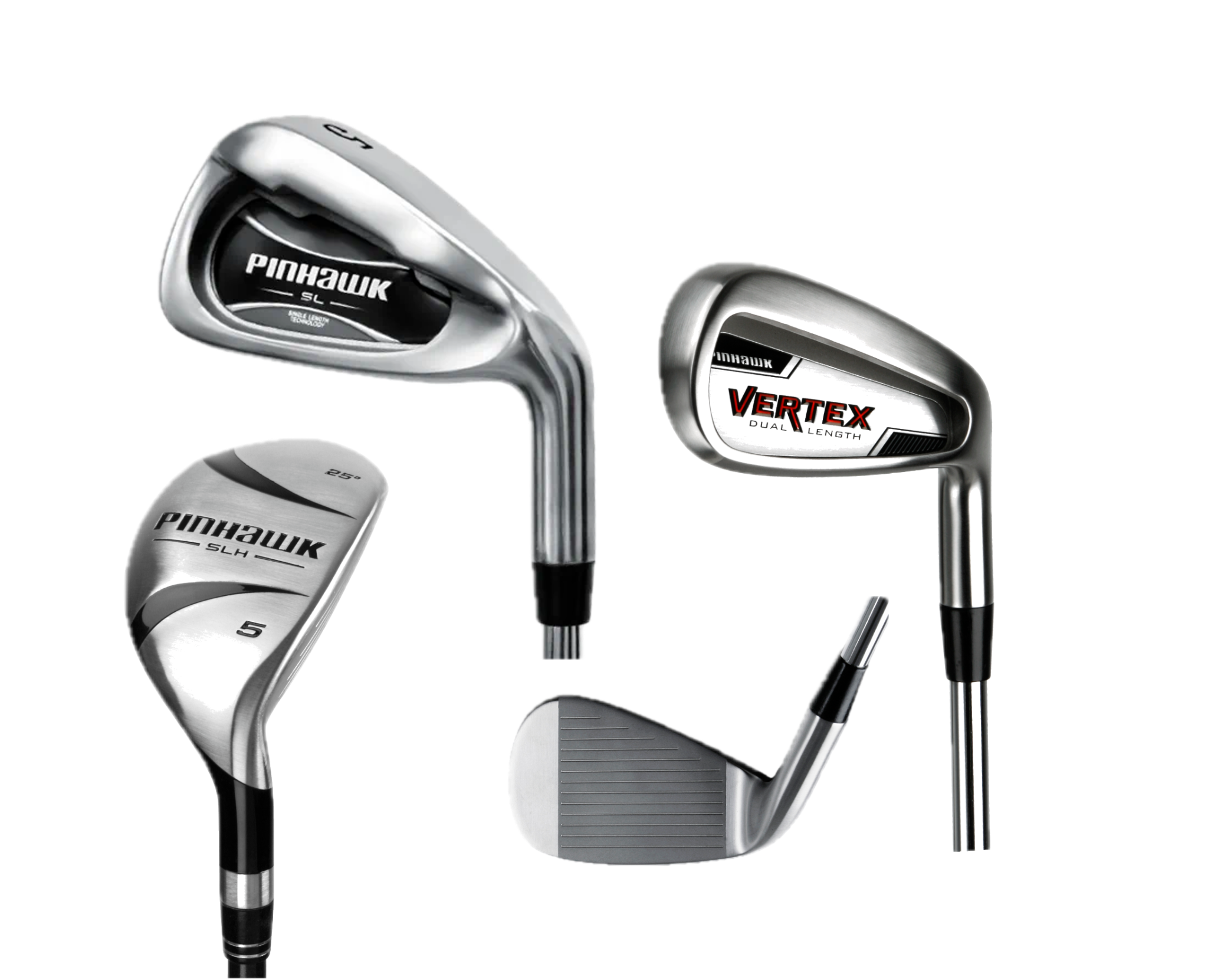 Pinhawk SL iron, SLH hybrid and Vertex iron product family