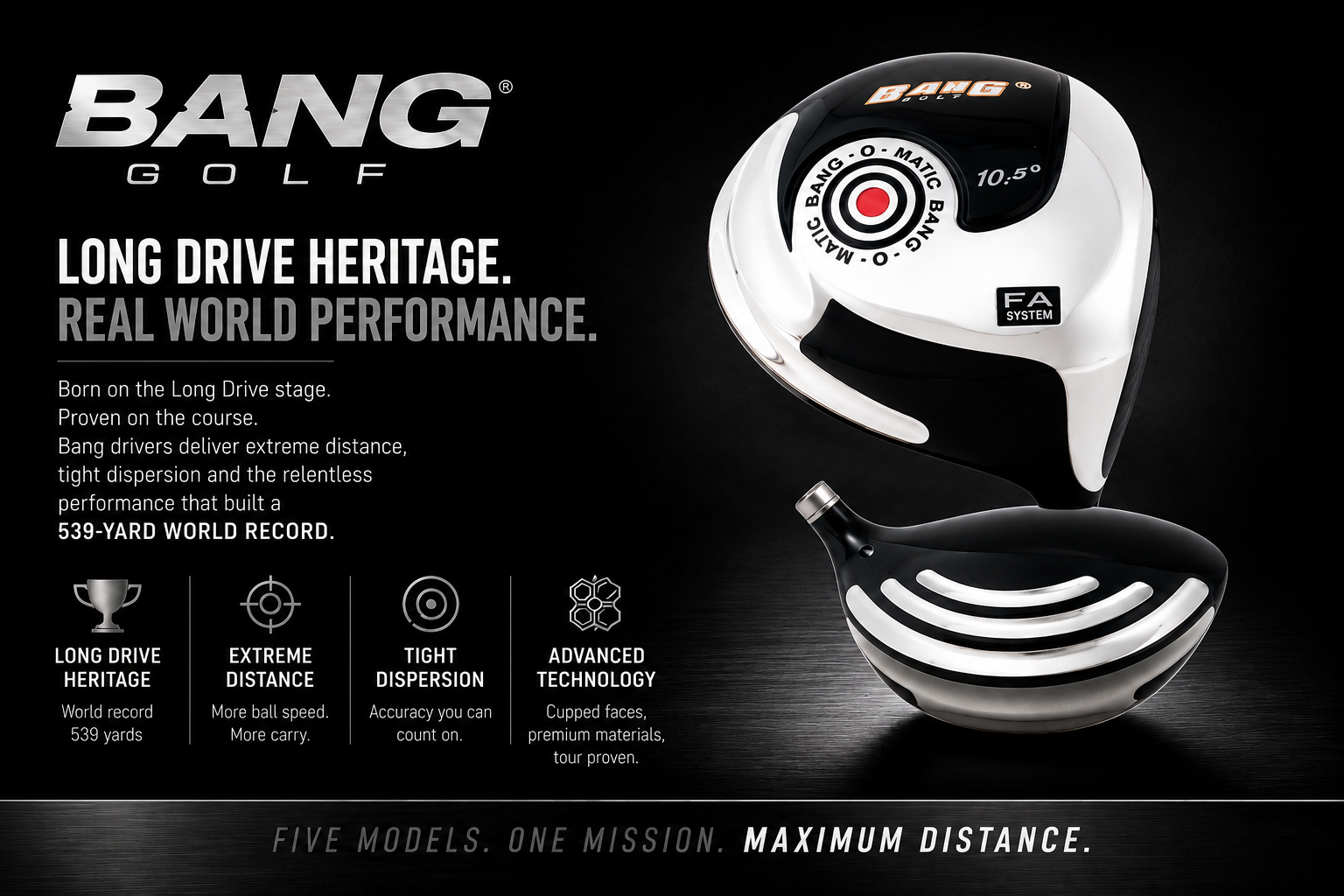 Bang Golf — Long Drive Heritage. Real World Performance.