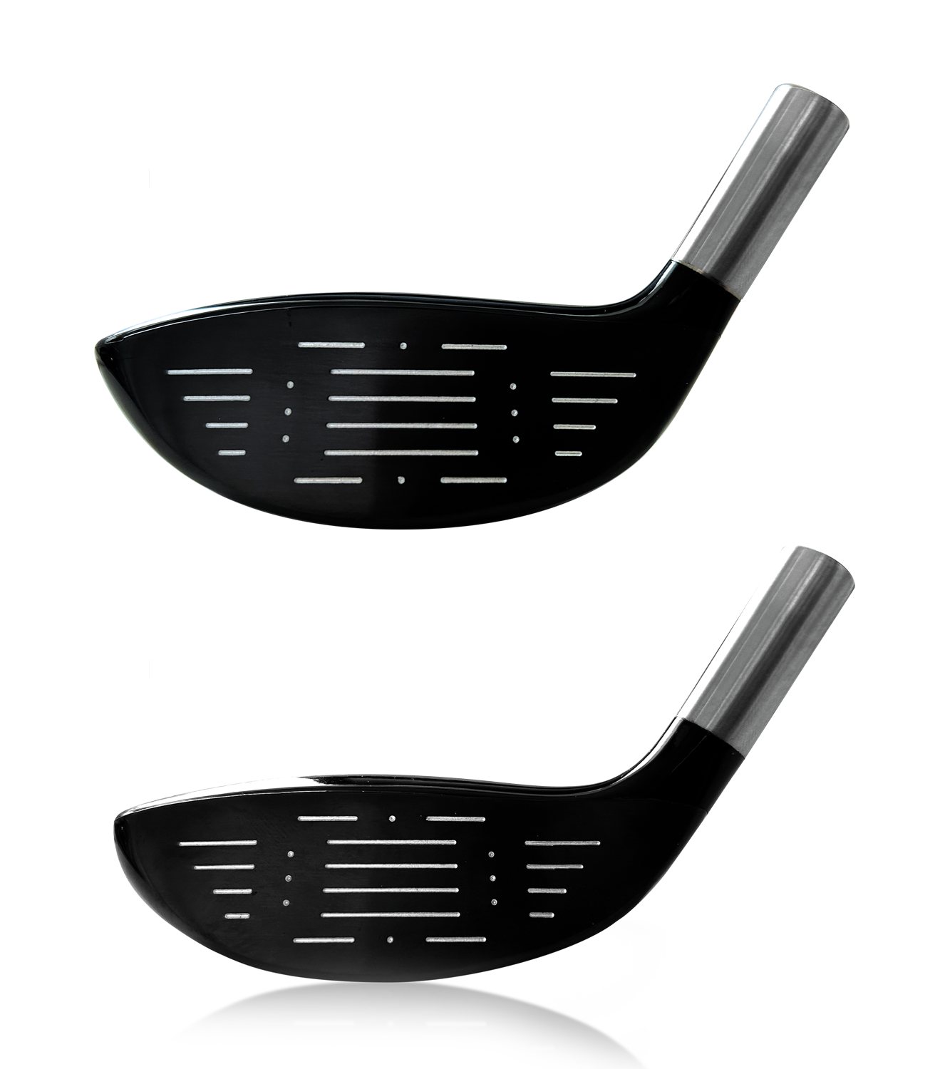 Wishon 370CL fairway and hybrid face views